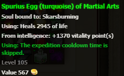 Egg (turquoise) stats