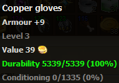 Copper gloves stats