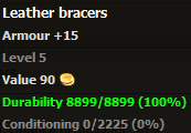 Leather bracers stats