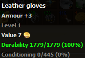 Leather gloves stats