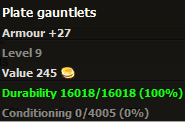 Plate gauntlets stats