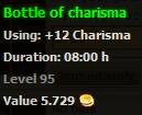 Bottle of charisma stats