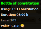 Bottle of constitution stats