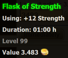 Flask of Strength stats