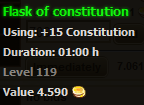 Flask of constitution stats