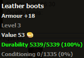 Leather boots stats