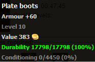 Plate boots stats