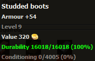Studded boots stats