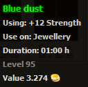 Blue dust stats