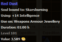 Red dust stats