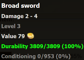 Broad sword stats