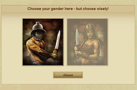Choose gender