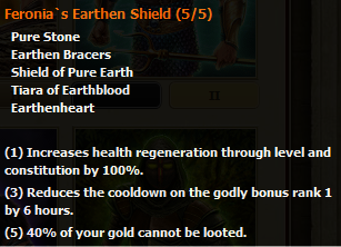 Feronia's Earthen Shield stats