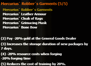 Mercurius Robbers Garments stats