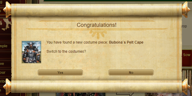 Bubona's Bull Armour piece drop