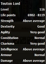 Teuton Lord stats