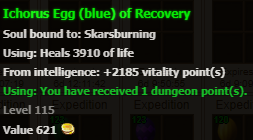 Easter egg (blue) stats