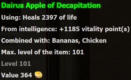 Food description