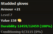 Studded gloves stats
