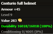 Centurio full helmet stats