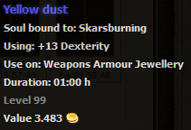 Yellow dust stats